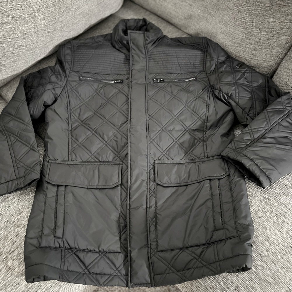 Marc New York black quilted snap/zip coat. Size M. Brand new never worn! NWOT